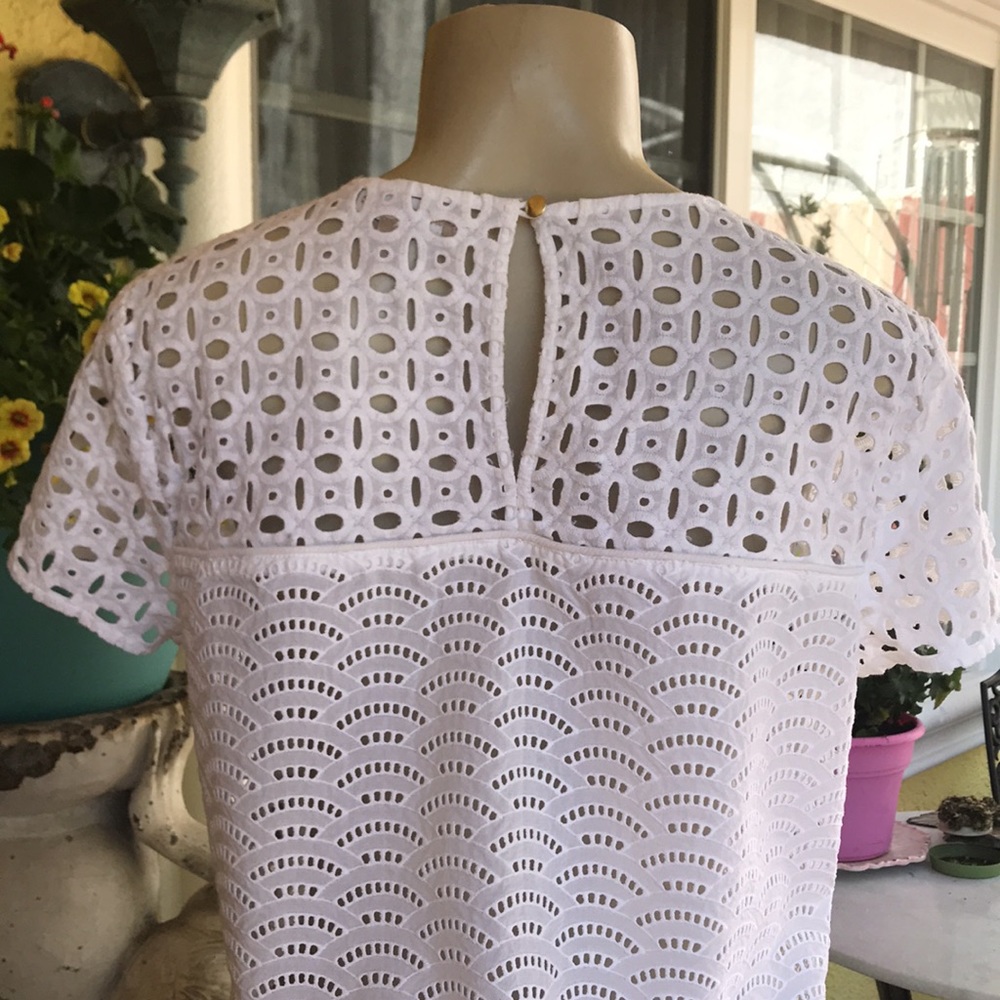 Banana Republic poppy white lace blouse - Picture 3 of 8